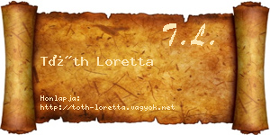 Tóth Loretta névjegykártya