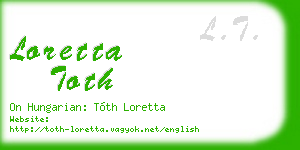 loretta toth business card